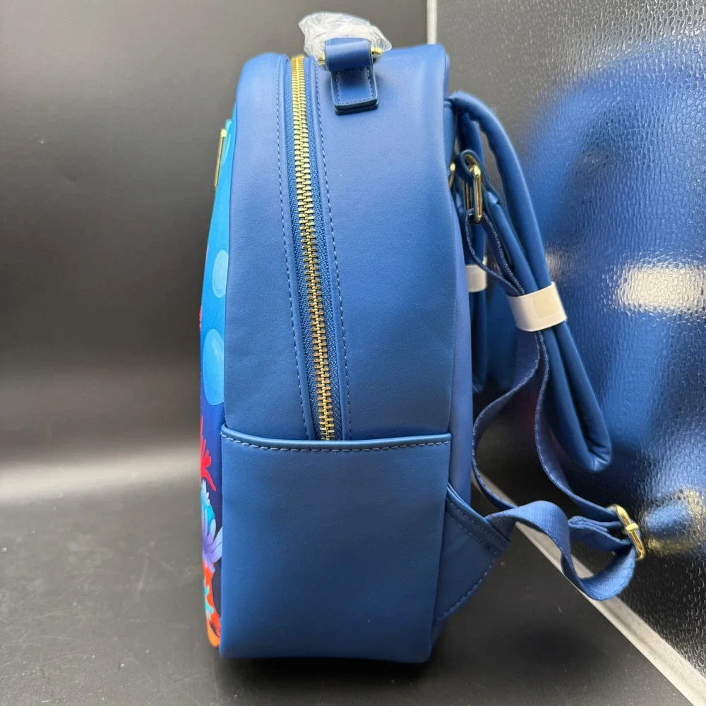Disney Loungefly Pinocchio Coral Mini Backpack Women OS Blue Undersea Disney